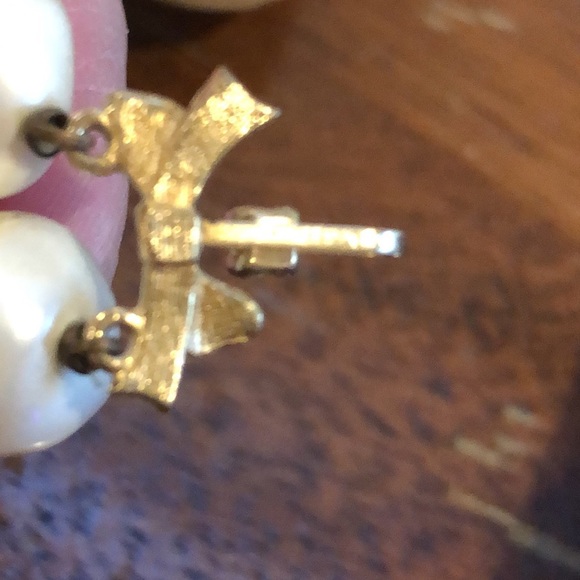 Vintage Marvella Chunky Faux Pearl Necklace with Bow hook clasp and extender - Picture 4 of 6